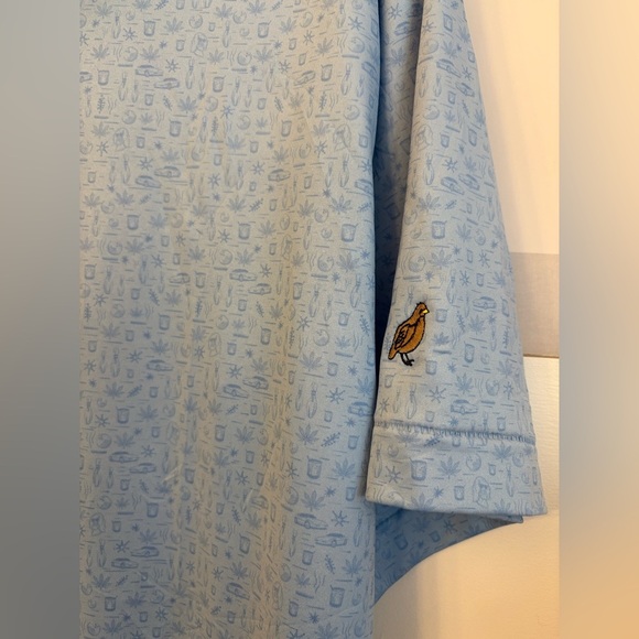 Peter Millar Light Blue Polo Shirt Size Large - Picture 3 of 7